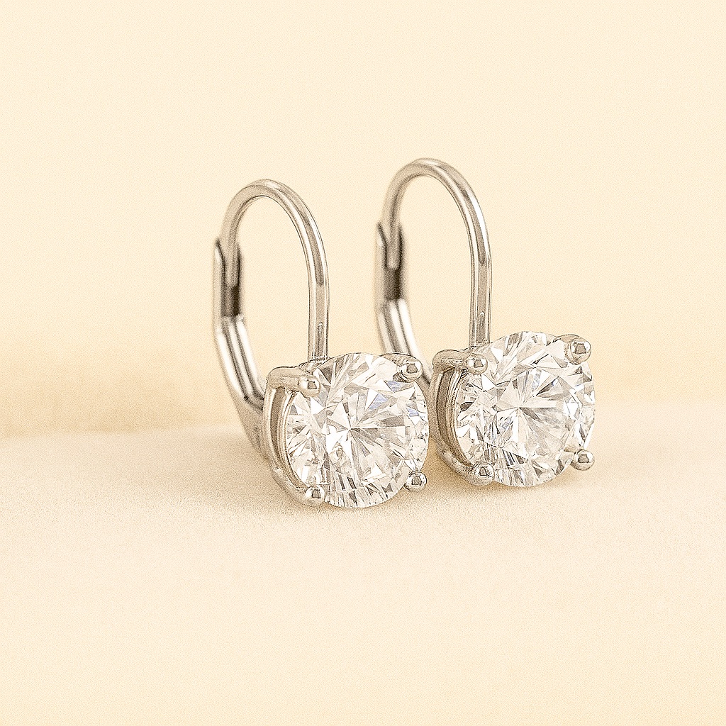 Moissanite Drop Earrings 2cttw D Vvs1 Leverback Wedding Jewelry